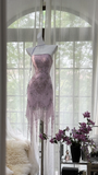 Stunning A Line Strapless Purple Rhinestone Lace Short Homecoming Dress Birthday Dress HZ1023
