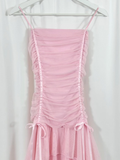 Pink Layered Tulle Pleated Short Homecoming Dress Birthday Dress Outfits HZ1023