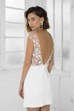 perfect white bridal party dress homecoming dress HZ1023