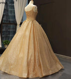 Ball Gown Sequins Gold Quinceanera Dress Sweet 16 Dresses HZ1023