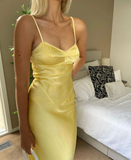 Elegant Yellow Sweetheart Long Prom Dress HZ1023