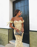 Cute Sweatheart Neckline Yellow Midi Dress With Tie Sleeves HZ1023