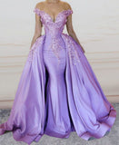mermaid prom dresses long v neck evening gown beaded HZ1023