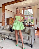 Beautiful Strapless Homecoming Dress HZ1023