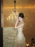 Exquisite Gorgeous A Line Halter Rhinestone Tulle Prom Dress Evening Dress Formal Gown HZ1023