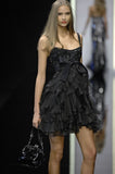 Sexy Black Ruffle A Line Sequin Chiffon Short Homecoming Dress Date Dress Cocktail Dress HZ1023