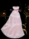 Cute A Line Sweetheart Neck Bow Light Pink Satin Long Prom Dress Party Dress HZ1023