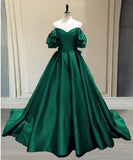Ball Gown Princess Satin Off The Shoulder Prom HZ1023