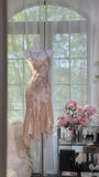 Vintage Mermaid Spaghetti Strap Beaded Ruffle Satin Chiffon Short Homecoming Dress HZ1023