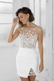 perfect white bridal party dress homecoming dress HZ1023