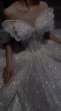 Stunning Ball Gown Strapless Beaded Sequin Prom Dress Wedding Dress with Butterfly HZ1023