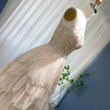 Beaded Floral Petal Tiered Fairy Dress Prom Dress HZ1023