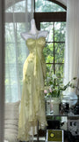 Dreamy Green Mermaid Halter Beaded Chiffon Prom Dress Formal Dress Party Dress HZ1023