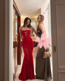 Sexy Mermaid Spaghetti Strap Flower Tulle Party Dress Evening Dress HZ1023