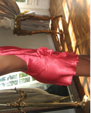 Sexy A Line Halter 3D Floral Open Back Satin Short Homecoming Dress Evening Dress HZ1023