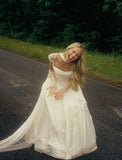 Simple Classic White A Line Strap Satin Tulle Long Prom Dress Wedding Dress HZ1023