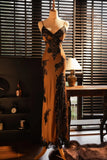 Sexy V Neck Lace Vintage Evening Dresses Sleeveless Long Party Gowns HZ1023