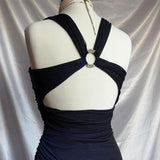 Charming Straps Navy Blue Ombre Long Backless Prom Dress Evening Dress HZ1023