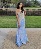 Sexy Sequins Long Mermaid Prom Dress,Elegant Evening Dress HZ1023