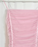 Pink Layered Tulle Pleated Short Homecoming Dress Birthday Dress Outfits HZ1023