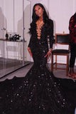 princess black girl long prom dress mermaid dress HZ1023