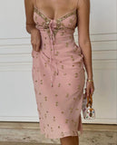 Pink Sheath Spaghetti Straps Sequin Beaded Chiffon Homecoming Dress Cocktail Dress Outfits HZ1023