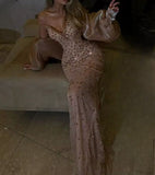 Sexy Sheath Sweetheart Neck Beaded Tulle Satin Prom Dress 18th Birthday Dress HZ1023