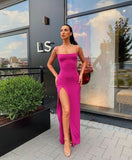 Long prom Dress with side slit evening dress HZ1023