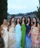 Blue Sheath Halter Layered Tulle Long Prom Dress Evening Dress HZ1023