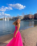 Beautiful Sweetheart A-Line Appliques Slit Long Party Prom Dress Evening Dress HZ1023