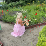 Pink A Line Halter Ruffle Chiffon Long Evening Dress Prom Dress HZ1023