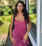 Cute Sheath Spaghetti Strap Ruffle Chiffon Short Homecoming Dress Birthday Dress HZ1023