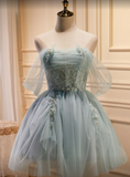 Sweet Light Green Tulle Homecoming Dress HZ1023