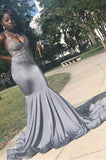 STRETCH SATIN V-NECK EVENING MAXI DRESS SLEEVELESS MERMAID PROM PARTY GOWNS HZ1023