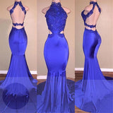 LACE APPLIQUES MERMAID EVENING GOWNS PROM PARTY GOWNS HZ1023
