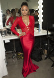 TRENDY RED LACE MERMAID PROM PARTY GOWNS LONG SLEEVES V-NECK HZ1023