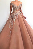 UNIQUE OFF-THE-SHOULDER SWEETHEART LONG PROM PARTY GOWNS HZ1023
