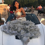 UNIQUE SPAGHETTI STRAPS SLEEVELESS V-NECK MERMAID PROM PARTY GOWNS HZ1023