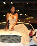 WOMEN SWEETHEART CTYSTAL SLEEVELESS SLIM PROM DRESS HZ1023