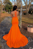 SEE THROUGH SLEEVELESS FRONT SLIT BRUSH TRAIN APPLIQUES MERMAID PROM DRESS HZ1023