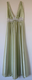 Vintage Style Sage Green Long Prom Dress Sexy Party Dress HZ1023