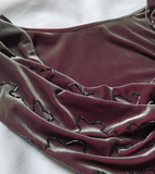 Purple Sheath Off the Shoulder Beaded Velvet Prom Dress Evening Dress with Slit HZ1023