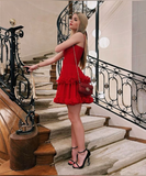 Red Tulle Homecoming Dress Short Prom Dress HZ1023