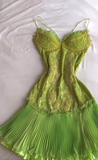 Barbie Raquel A Line Spaghetti Straps Green Lace Short Outfit Homecoming Dress HZ1023