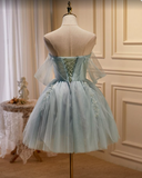 Sweet Light Green Tulle Homecoming Dress HZ1023