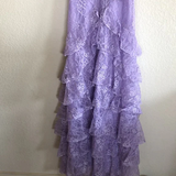 Lilac Long Prom Dress Layed Lace Evening Dress HZ1023