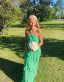 Simple Halter Green A Line Prom Dress Party Dress HZ1023