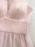 Light Pink A Line Halter Butterfly Appliques Tulle Prom Dress Evening Dress HZ1023