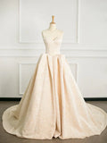 Elegant Sweetheart Neck Satin Long Prom Dresses Ball Gown HZ1023