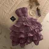 Chic Ball Gown Strapless Short Homecoming Dress 18th Birthday Outfits HZ1023